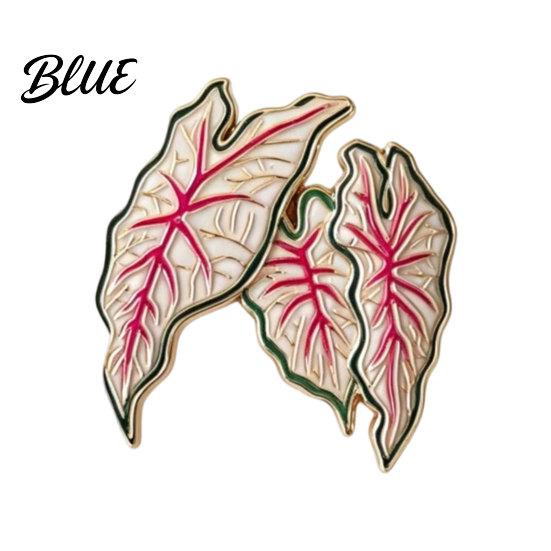 Botanical Leaf Brooch Alloy Brooch Enamel Design Lapel Pin Plant