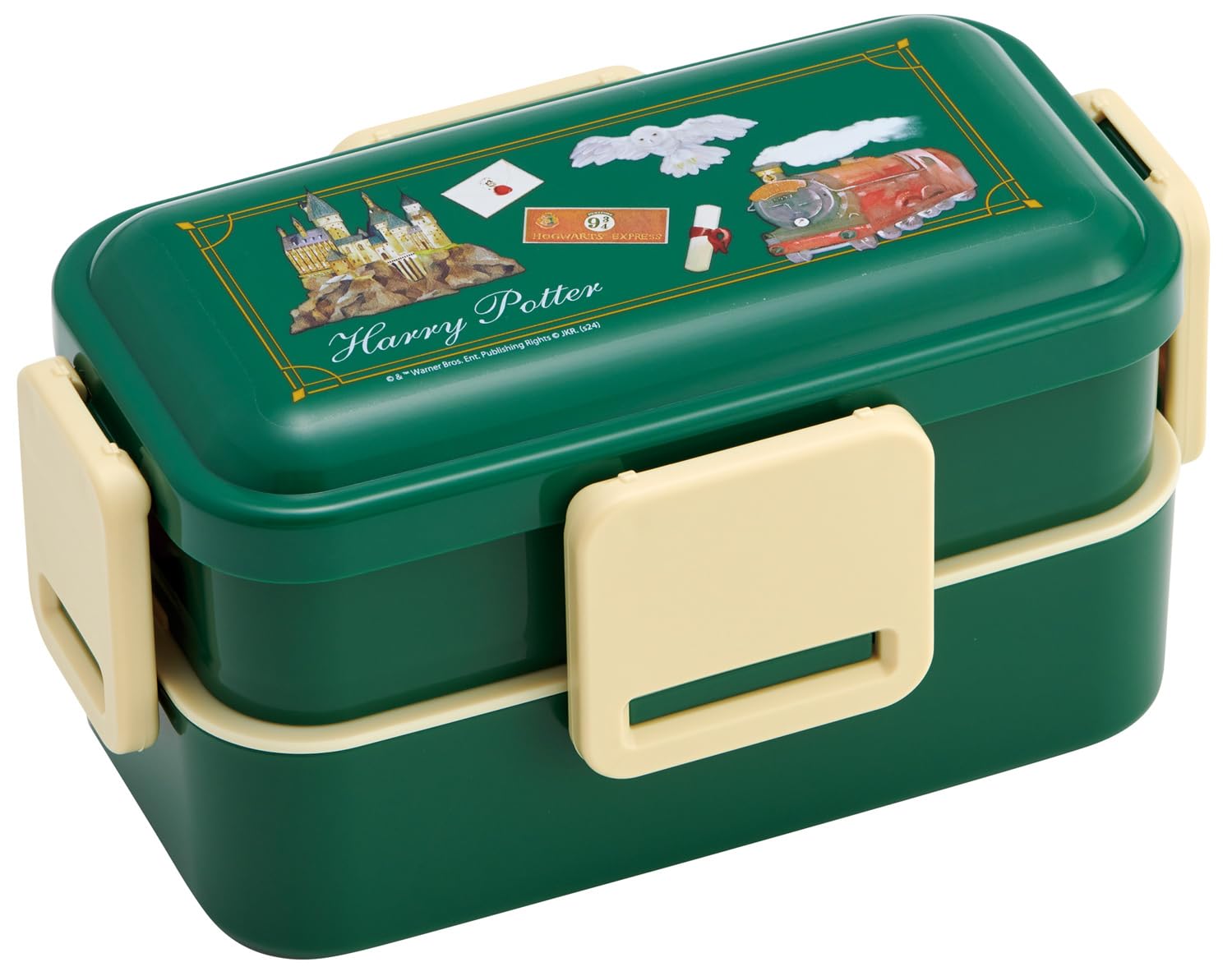 

Skater Bento Box, 2-Tier, 600ml, for Women, Made in Japan, with a Soft Dome-Shaped Lid, Dishwasher and Microwave Safe, Harry Potter and Hogwarts