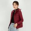 Women's Plus Size Lightweight Hooded Down Jacket - 90% Thin White Duck Down, Autumn/Winter Fashionable Outerwear