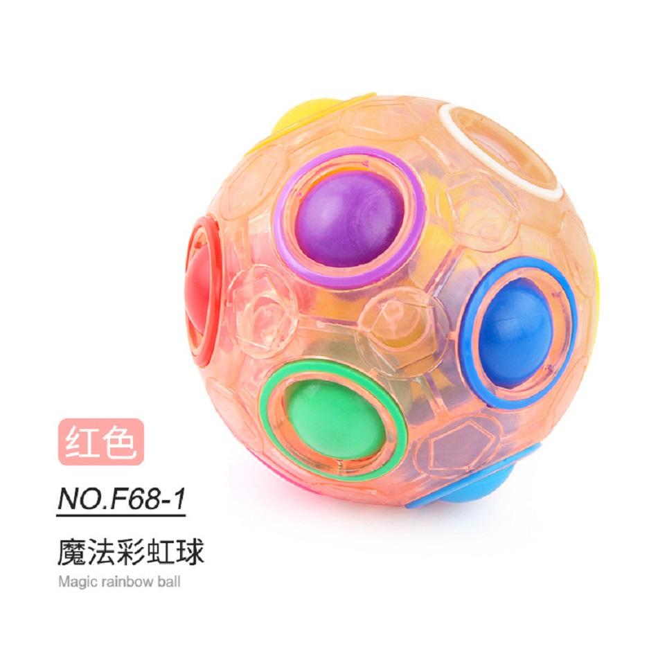 Creative Unique Magic Rainbow Ball Puzzle Relieving Toys 12 Hole Rainbow Ball Press Fun Ball Anti Anxiety Stress Relieving Toys