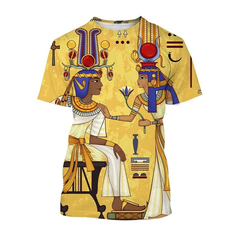 3D T-Shirt Ancient Egyptian God Eye Of Egypt Printing Short Sleeve Tops Men Harajuku Streetwear Oversize T-Shirts Size XS-6XL