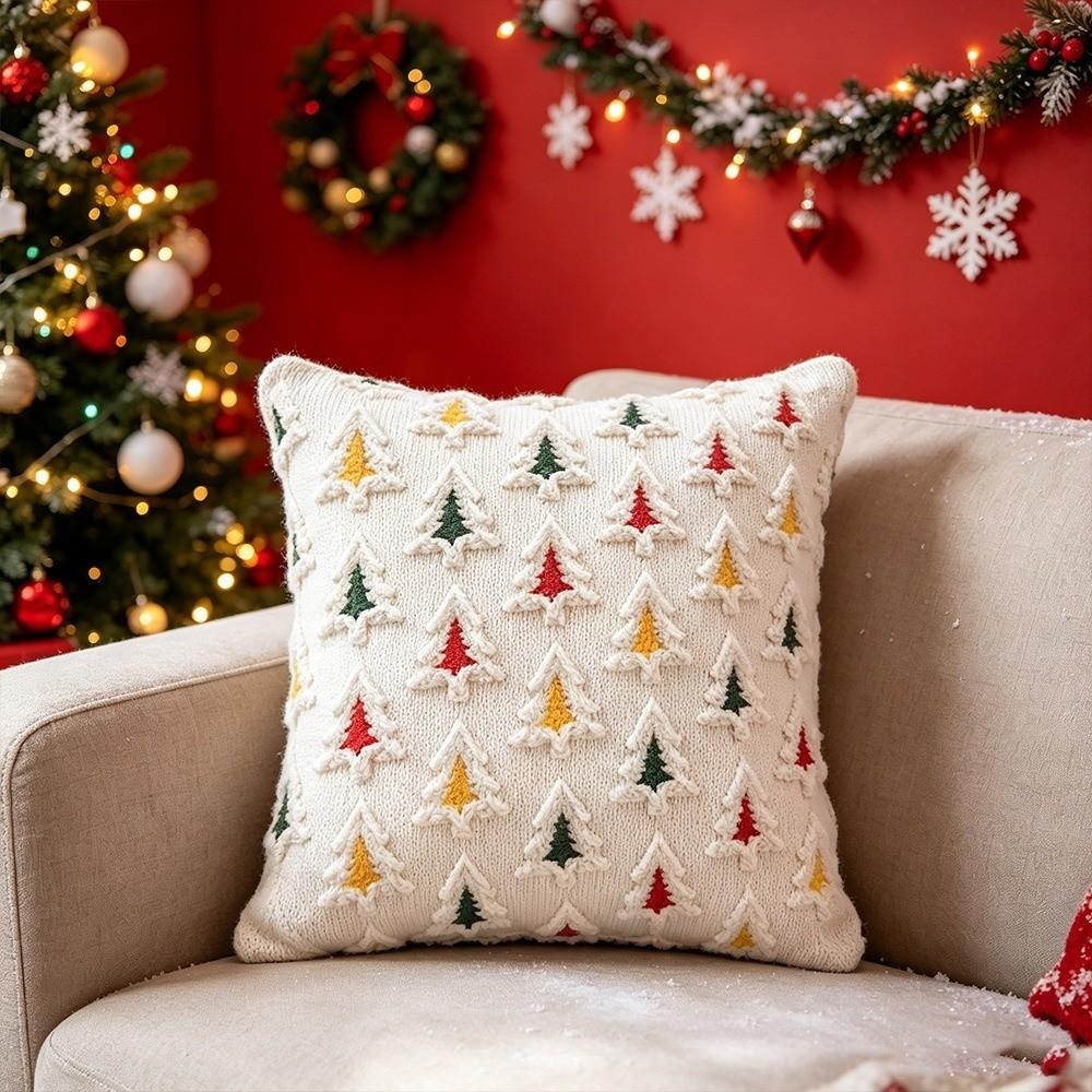 18x18 Inch Cushion Covers Embroidered Decorative Pillowcase New Tufted Pillow Covers  Holiday Party