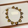 Unique Animal Print Love Crystal Pendant Choker Necklace Lightweight Fashion Accessory For Night Out Events