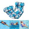 Inflatable Pool Floats for Adult Heavy Duty Pool Lounge Chairs Tropical Plants Pattern Water Floating Hammock for Summer Pool Beach Lake