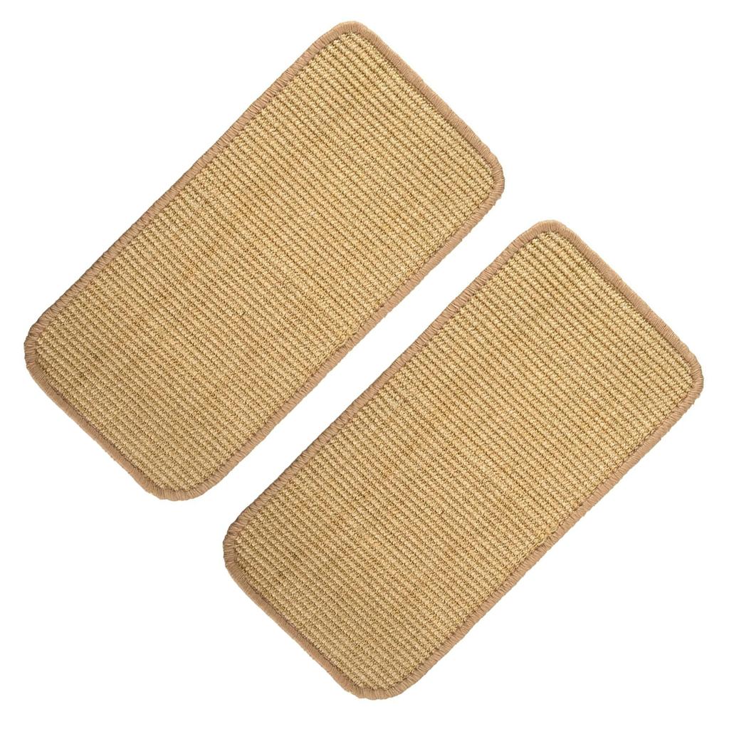 2 Natural Sisal Cats Scratching Mats Furniture Sticker Guard Pet Training Tool With Surfaces For Multiple Installations