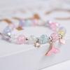 New Moon Star Colorful Crystal Beaded Bracelet For Women Bohemian Rabbit Cat Animal Handmade Elastic Rope  Jewelry