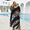 Bohemian Beach Kaftan Dresses for Women Tie Dye Summer Maxi Robe Summer Swimsuit Cover Ups Holiday Bathing Suits Factory Supply Big Sales