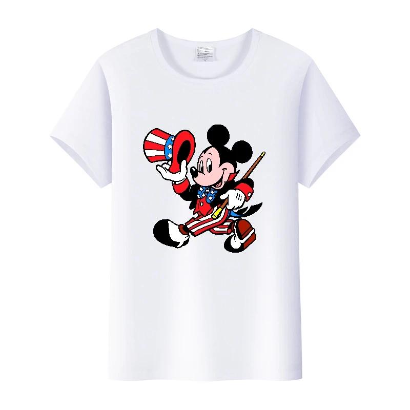 Kawaii Summer Short Sleeve t-shirt Cartoon Tshirt Female Top Loose Tee Mickey Mouse Graphic Clothes Gift Unisex