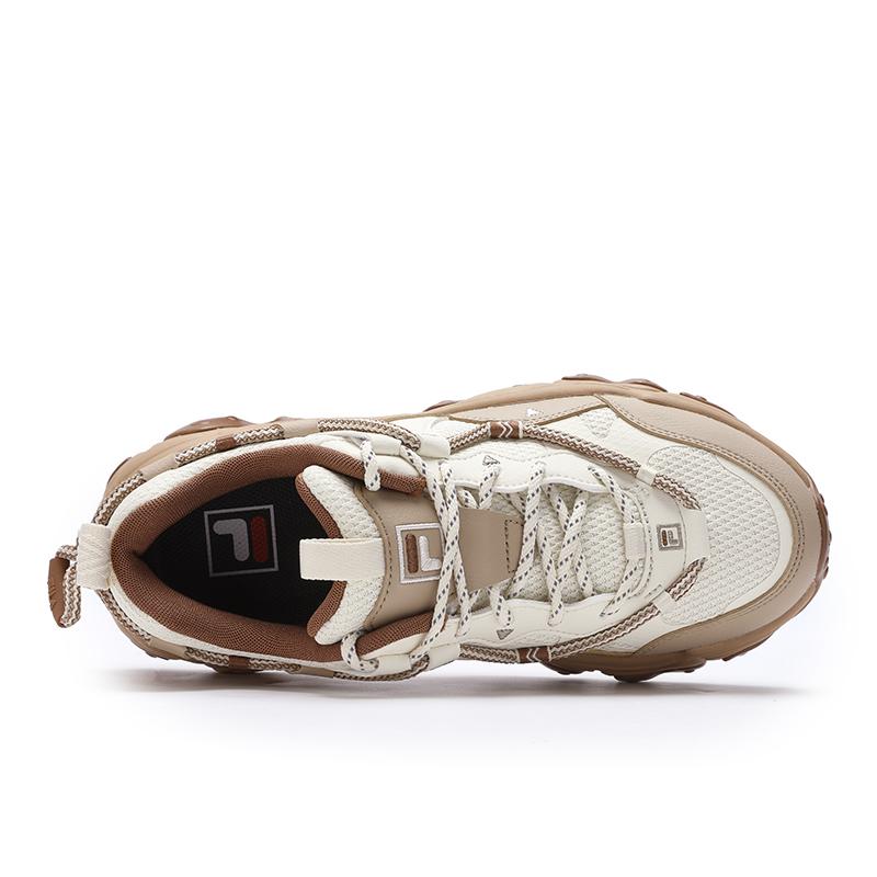 Fila Fluid 5 Cat Paw 5 Fashion Retro Casual Comfortable Versatile Low-Top Running Shoes Women Sneaker White Brown F12W442115FAS