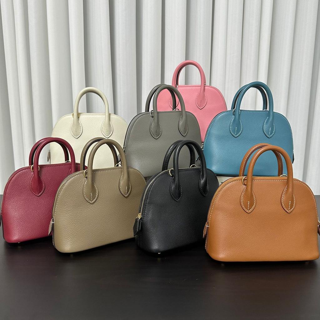 Neue französische Schafsmuster erste Schicht Rindsleder Mini-Leder-Schalen-Tasche Schulter-Crossbody-kleine Tasche Handtasche Bowlingtasche