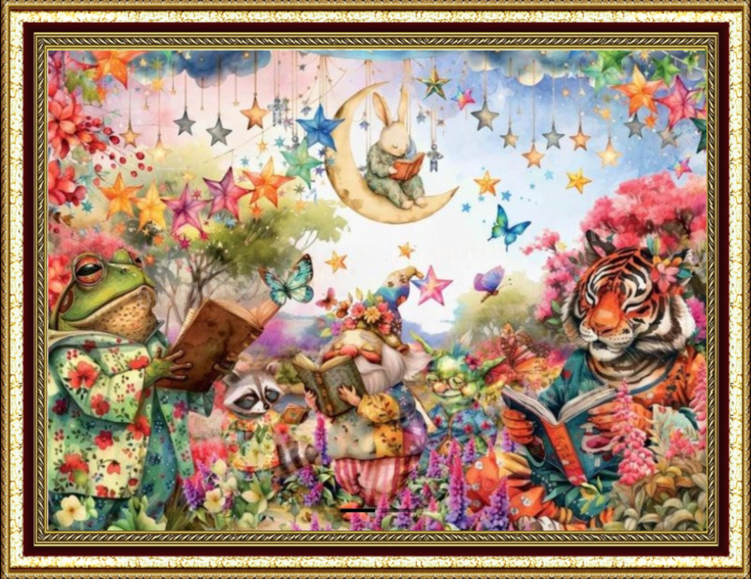

Diamond Framed A2 Size x 60 Square 5D Diamond Painting Set Handmade Craft Kit for Brain Relaxation Japanese Instructions Included Cute Animal Story