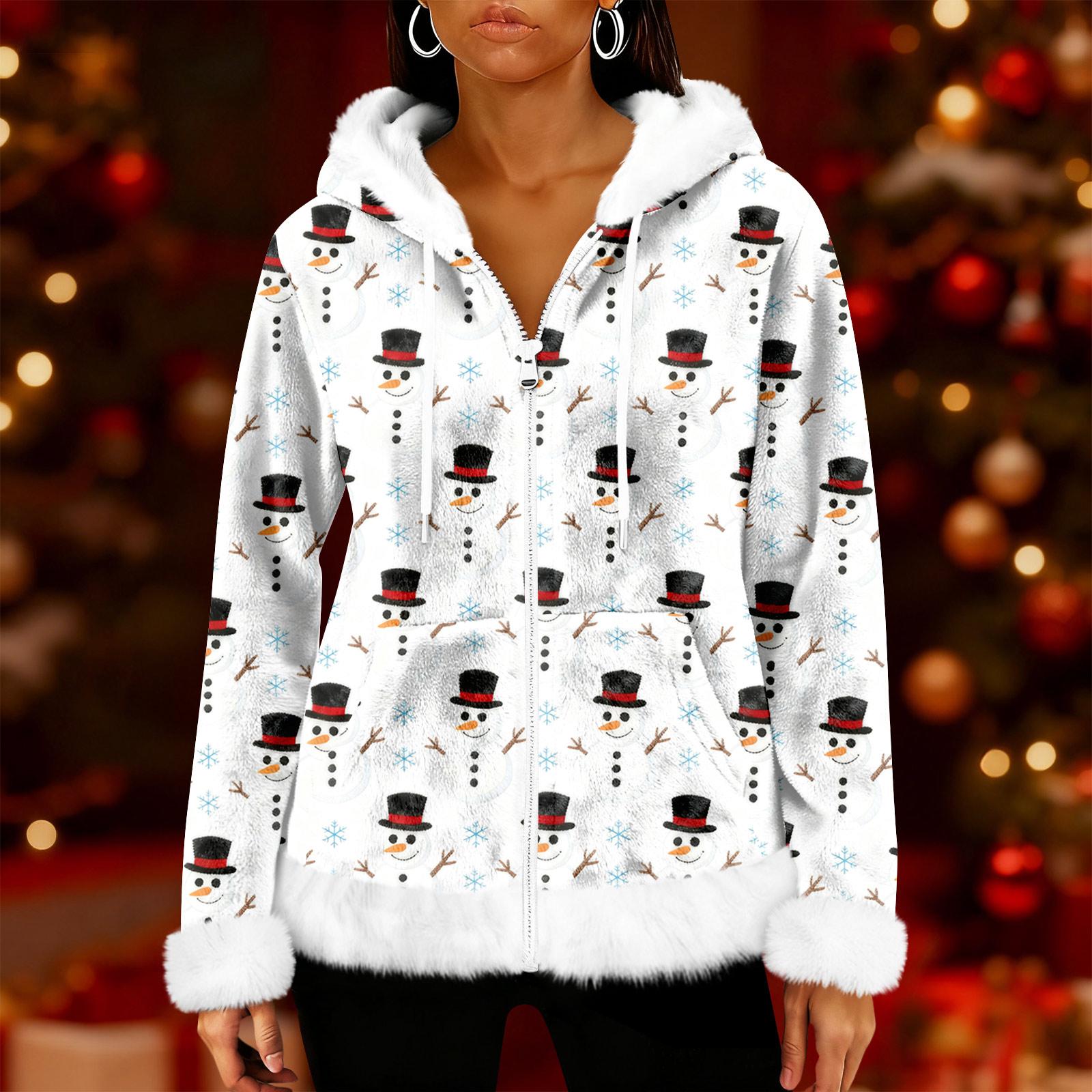 

Женский повседневный модный кардиган с капюшоном на молнии из флиса с длинными рукавами XL белый