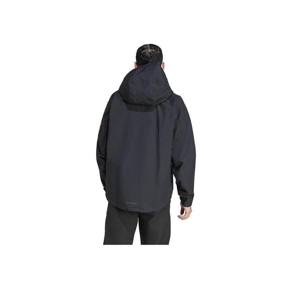 Adidas Printed Hooded Zip-Up Casual Long Sleeve Jacket Men Jackets Black IP1437