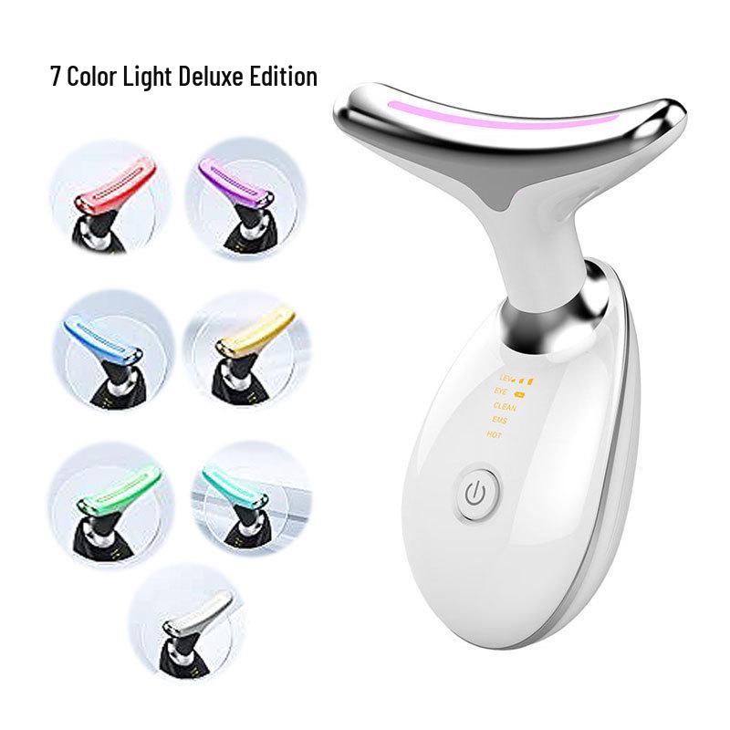 Photon Therapy Neck & Face Massager: Double Chin Reducer and Skincare Tool