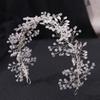2026 European and American new headgear, silver leaf flower headband, wedding dress accessories, bridal accessories