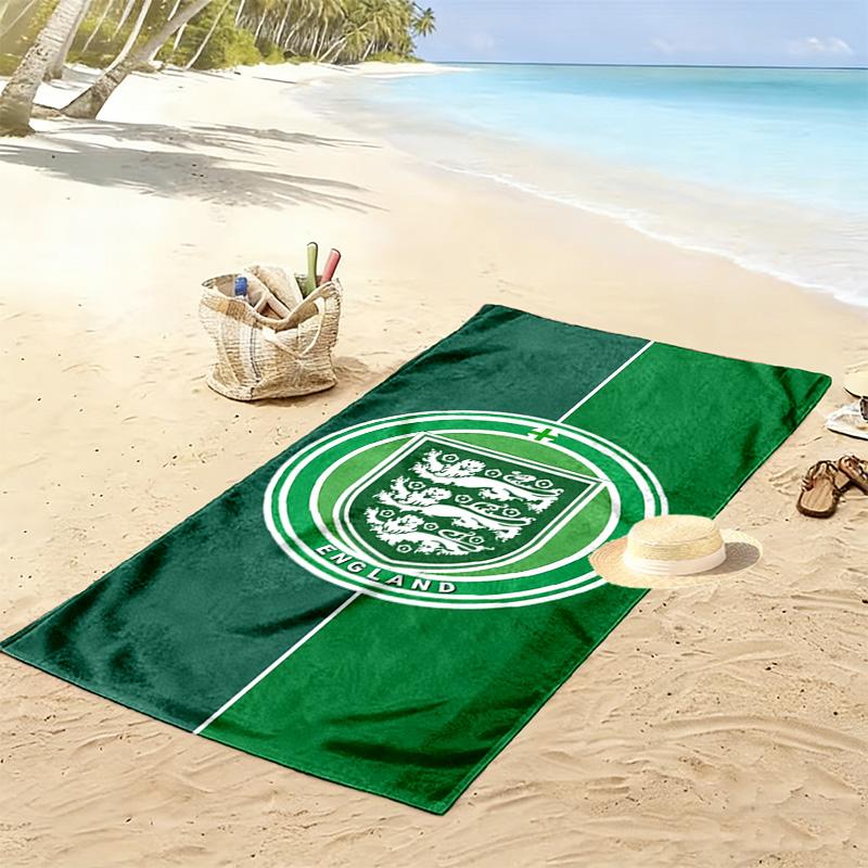 England Football Print Beach Towel, Large Soft Quick Dry Towel for Beach Camping Swimming