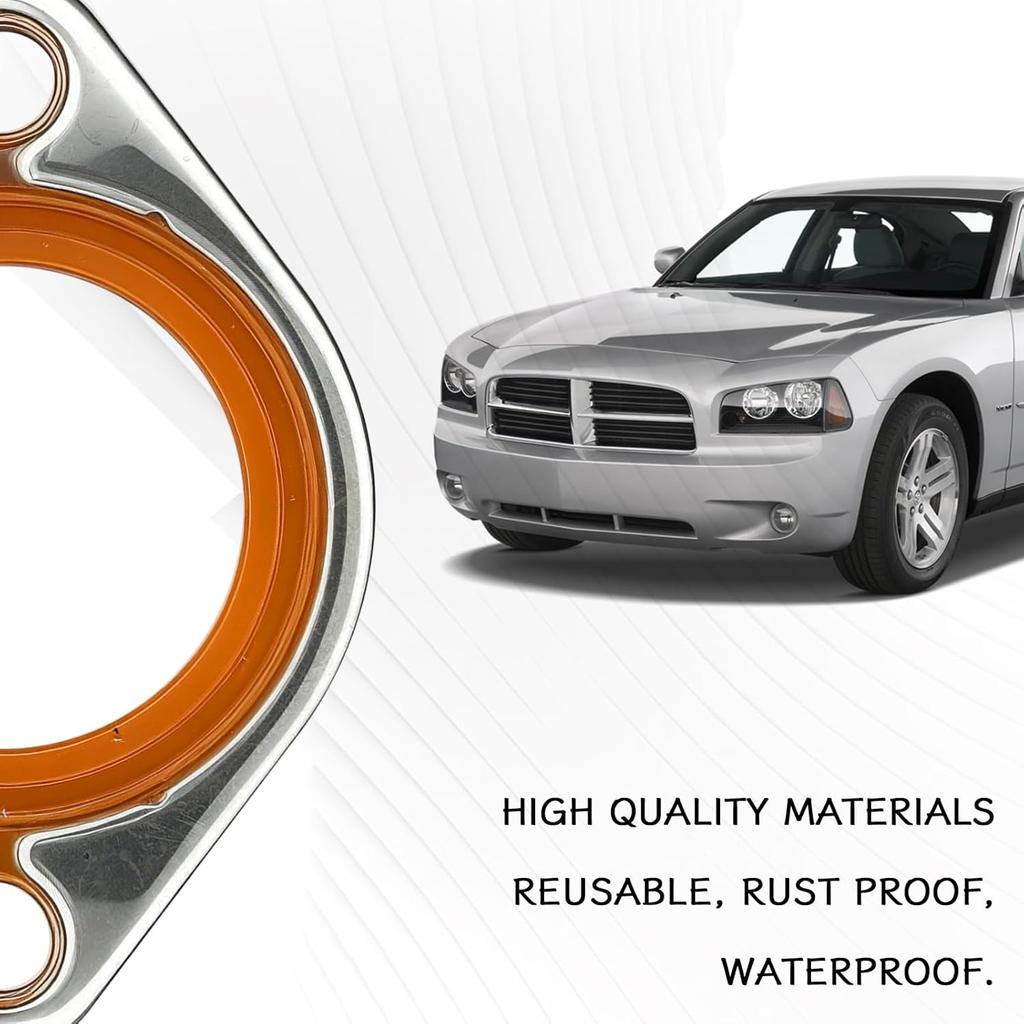 Thermostat Housing Gasket For SBC, Car Thermostat Water Neck Housing Gasket Engine Coolant Outlet Silicone Seal Spacer Replacement With 1/8" Aluminum