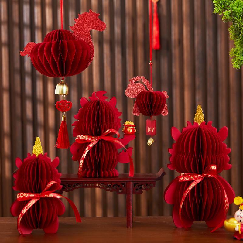2026 Year of the Horse Festive Spring Decorations: 3D Zodiac Mascot Hanging & Desktop Ornaments