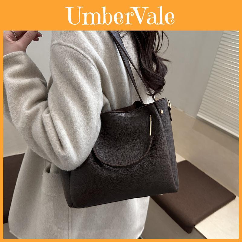 Street Style Large Pu Bucket Bag With Magnetic Closure For Casual Daily Use
