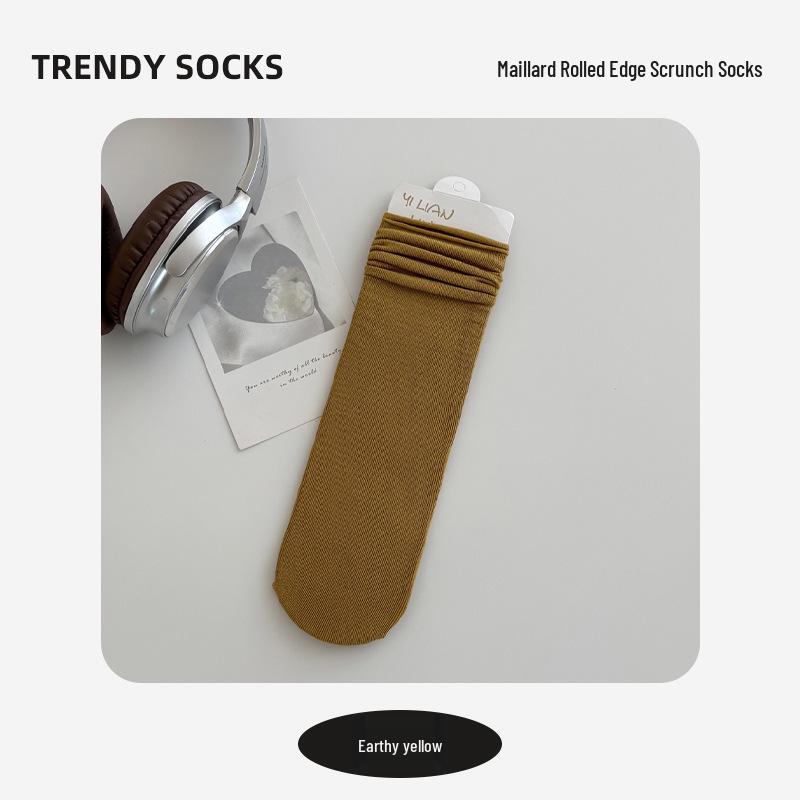 Women's Pure Cotton Socks: Spring/Summer, Thin/Thick, Solid Colors, Medium Tube, Oxygen Cotton, Long Confinement Socks.