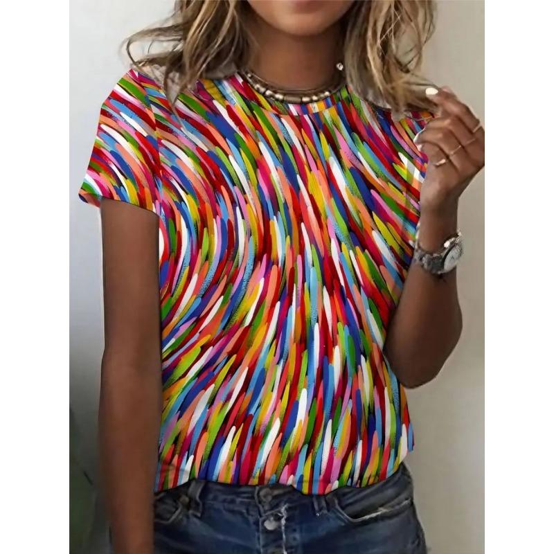 Women's T-shirt with Striped Pattern