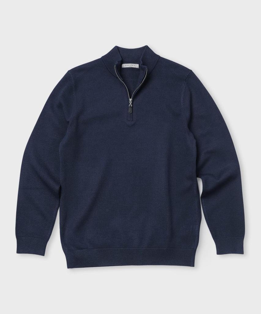 PANICALE Viscose Blend Zip-Up Sweater [3 Colors]
