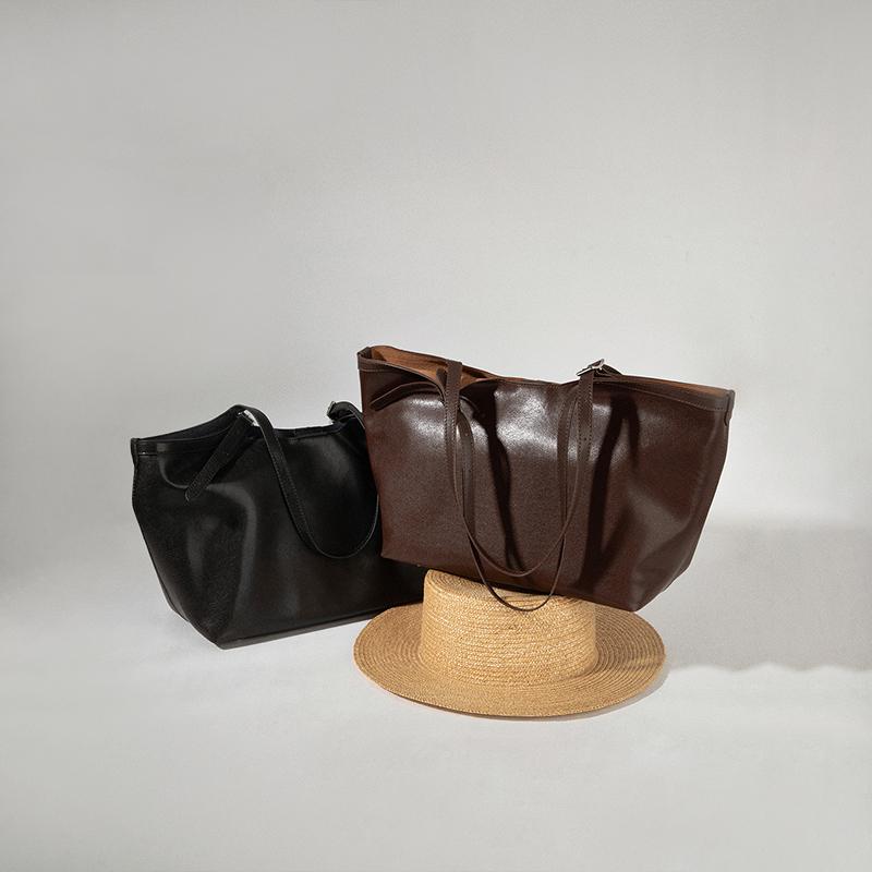 VENOF Cowhide Ark Series Red Bridal Crossbody Bag, Full-Grain Leather Large-Capacity Retro Tote Bag