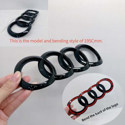 1Pcs 4Rings Logo Car Front Hood Emblem Bonnet Auto Badge Rear Trunk Accessories For A3 A4 A5 A6 A7 A8 C7 C6 C5 B5 B6 B7 TT