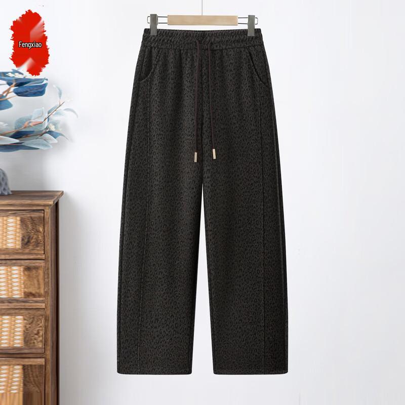 Women s Loose-Fit Jacquard Casual Pants 5XL