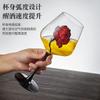 1pcs Hand Drawn Red Rose Patterned Cup Wedding Red Wine Champagne Glass Valentine's Day Wedding Rose Pattern Glass Wine Glass