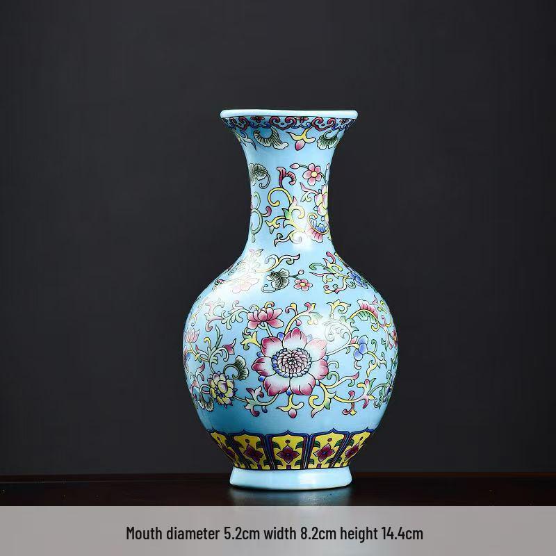 Zen Blue & White Wall-Mounted Porcelain Flower Vase - Ceramic Ornament