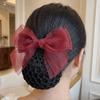 Elegant Bowknot Net Bun Snood Convenient Hair Clips Fashion Snood Hairgrips  Office