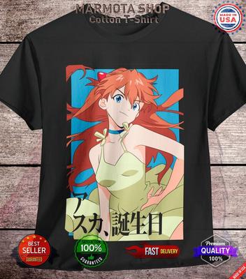 Koszulka Asuka Langley Neon Genesis Evangelion Japońskie Anime T-Shirt Manga EVA