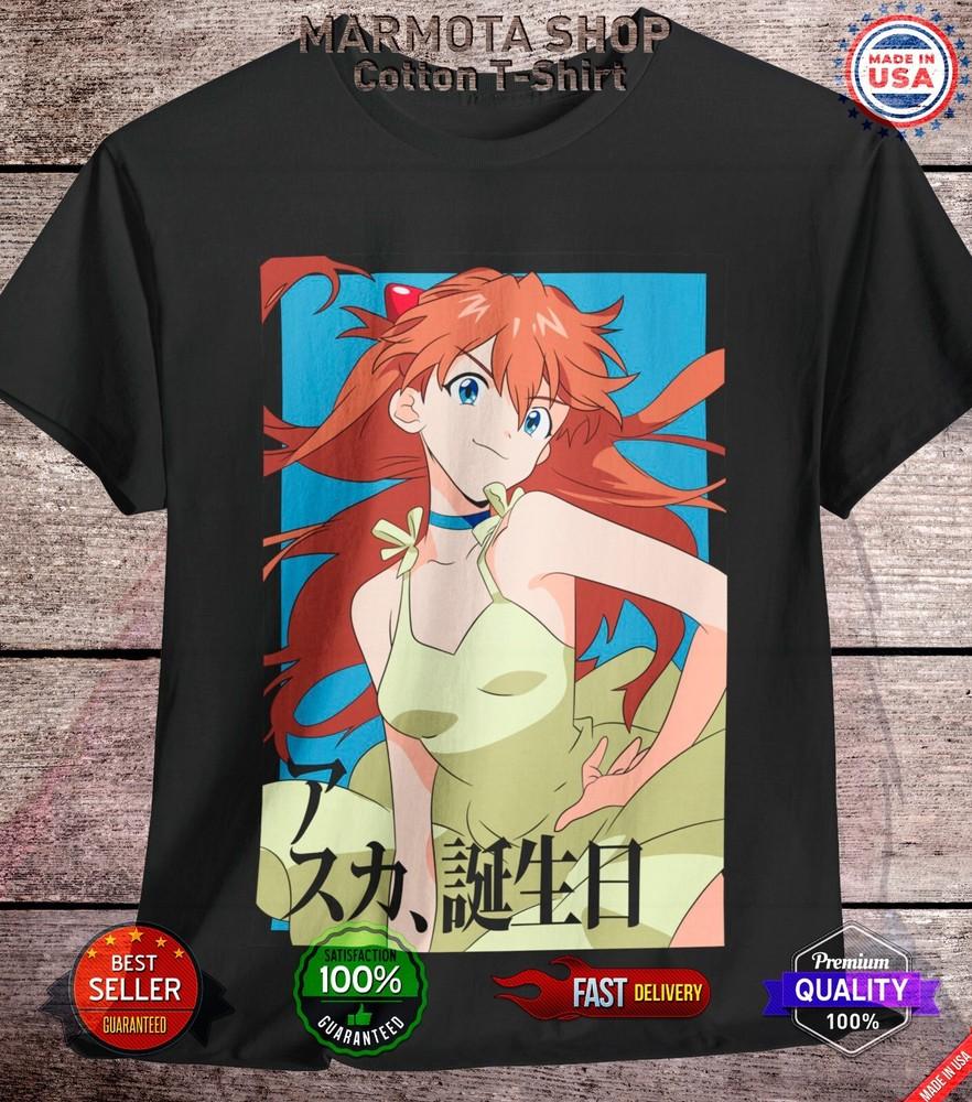 

Аска Лэнгли Футболка Neon Genesis Evangelion Футболка Японское Аниме Футболка Манга ЕВА S