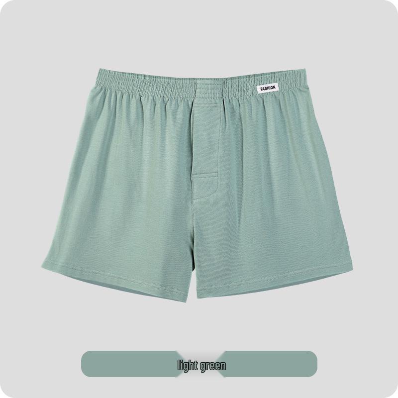 Plus Size Men's Cotton Boxer Briefs - Loose Fit Square Leg Shorts