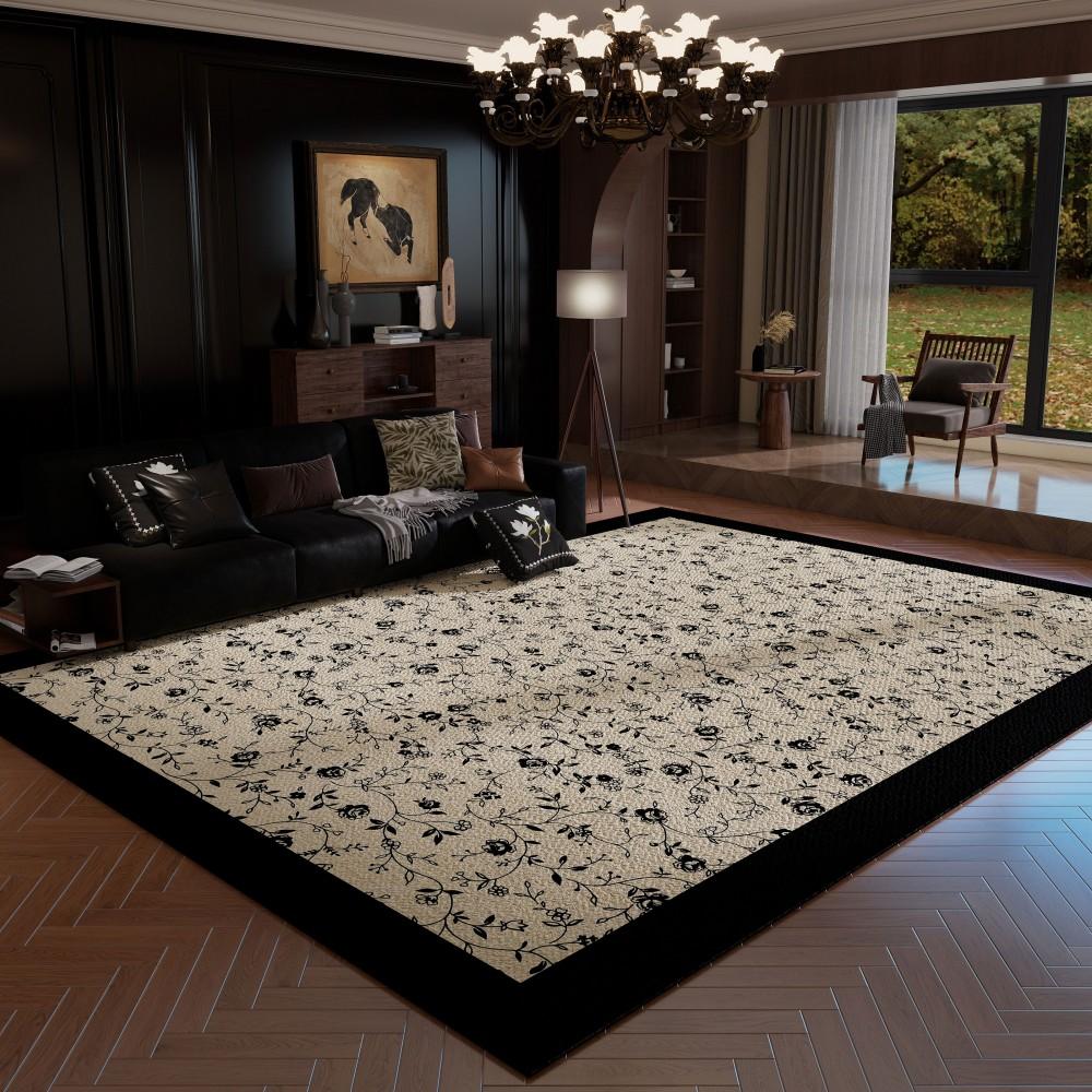 French Vintage Luxury Rug Aesthetic Rug, Suitable for Living Room Sofas, Coffee Tables, and Bedrooms Bathroom