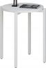 Round Loft Bedside Table 35x35x46 Cm Metal White