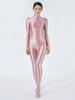 Sexy Women'S Jumpsuit High Elastic Satin Shiny Shaperwear Bodysuit Woman Clothing Nightclub Dance Wear Elegant Party Tights