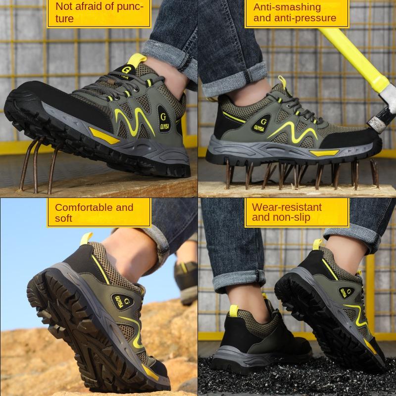 Labor Insurance Shoes Men's Anti-smashing, Anti-piercing, Wear-resistant, Anti-manufacturing, Breathable, Safety Protective Shoes