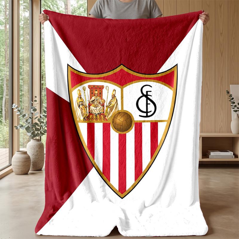 Sevilla FC Soft Flannel Fleece Blanket Lightweight Cozy Warm Throw Blanket For Sofa Bed Home Decor