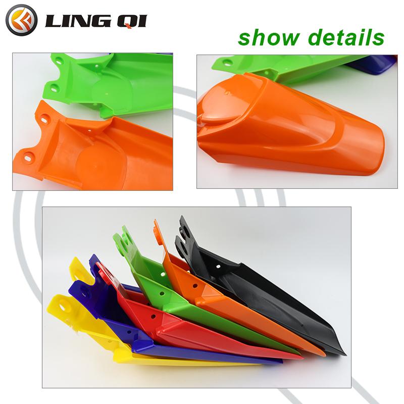 LINGQI Modified Plastic Rear Fender Fit To KLX 110 KX65 Pit Dirt Bike Mudguards Tail Fender Protector Guards for KLX110