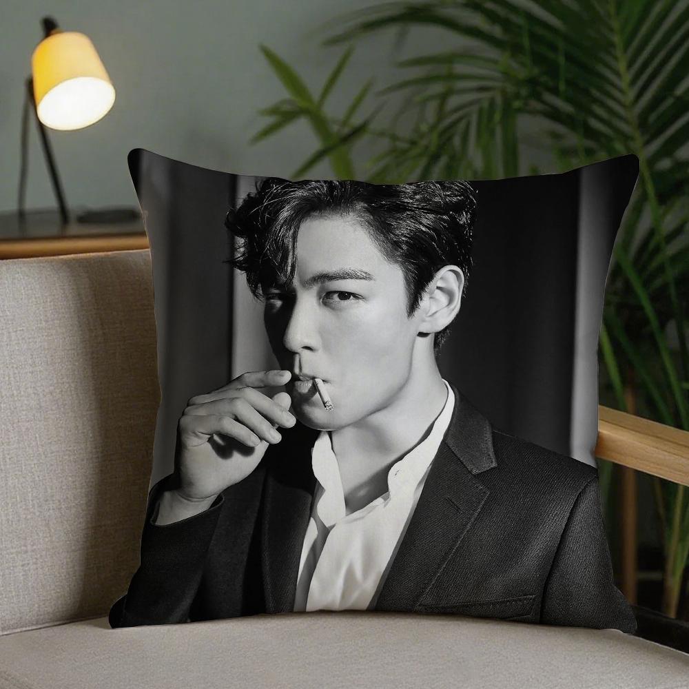 Top Bigbang Choi Seung-Hyun Pillow Case Square Pillowcase Double-Sided Printing Short Plush Sofa Cushion Bedroom Bedside