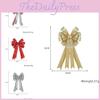 Elegant Christmas Bow Decorations In Shimmering Gold And Silver For Festive Tree Ornaments