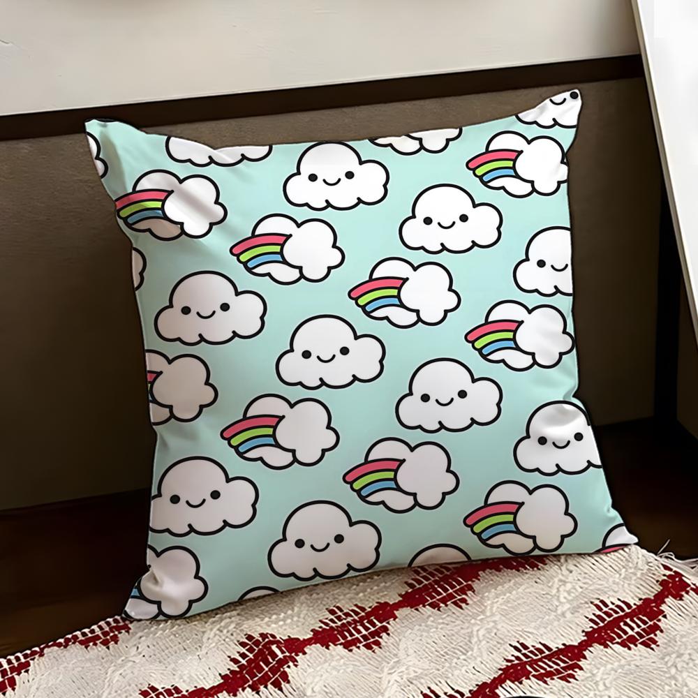 Neon rainbow Cushion Cover Reversible Soft Durable Pillow Cover Home  Car MultiScene Use for Daily Comfort
