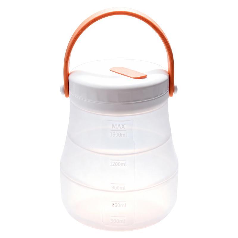 Leak-Proof Silicone Fresh Keeping Food Bucket Heat Resistant Reusable Container 800/1200/1500ml for Camping Food Storage