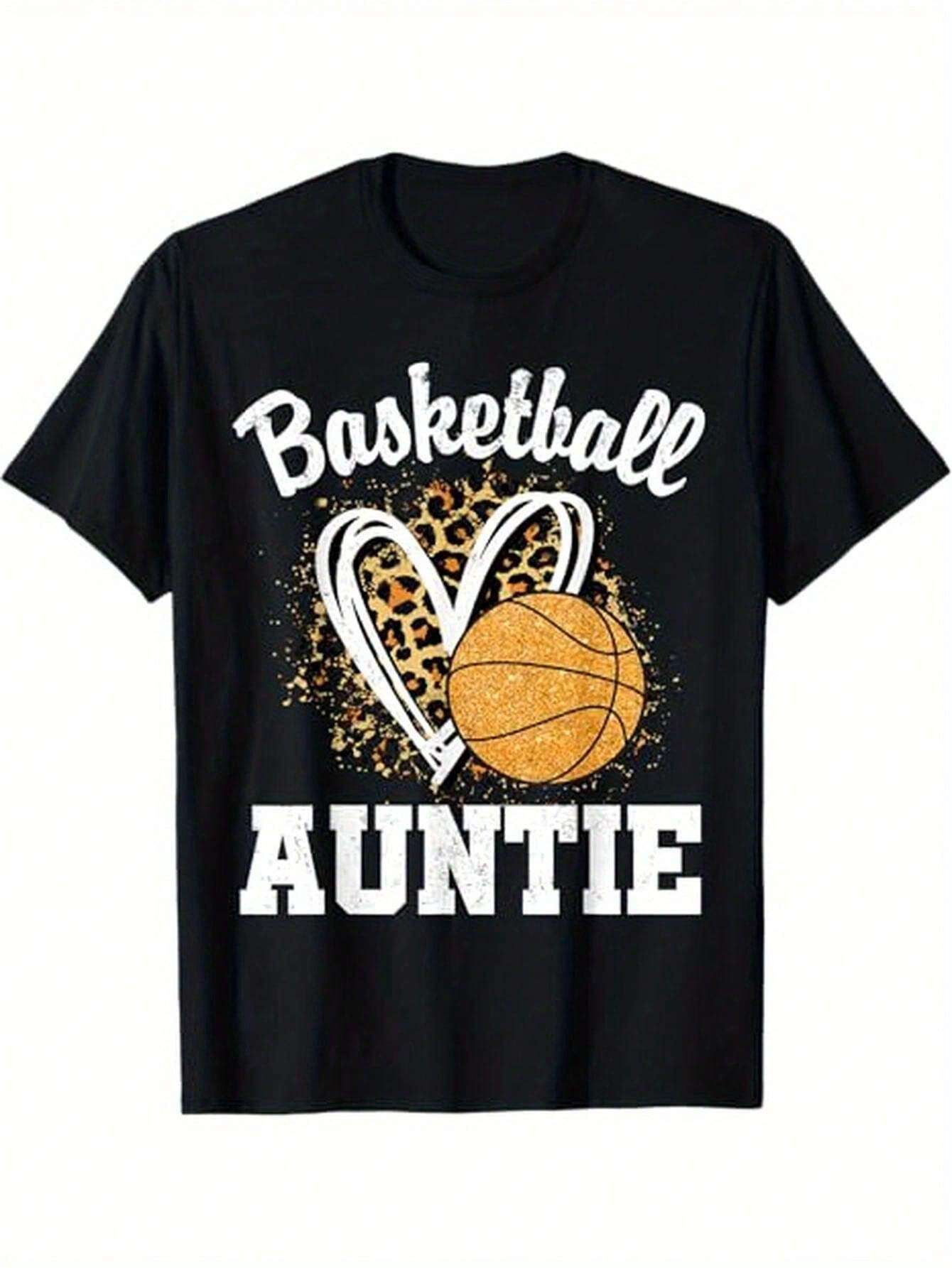 Basketball Auntie Graphic T-shirt- 100% Cotton M