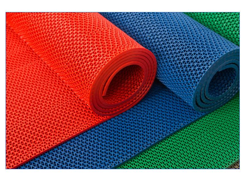 3.5mm Non-Slip Waterproof PVC Mesh Floor Mat for Bathroom, Toilet, Outdoor & Pool Areas