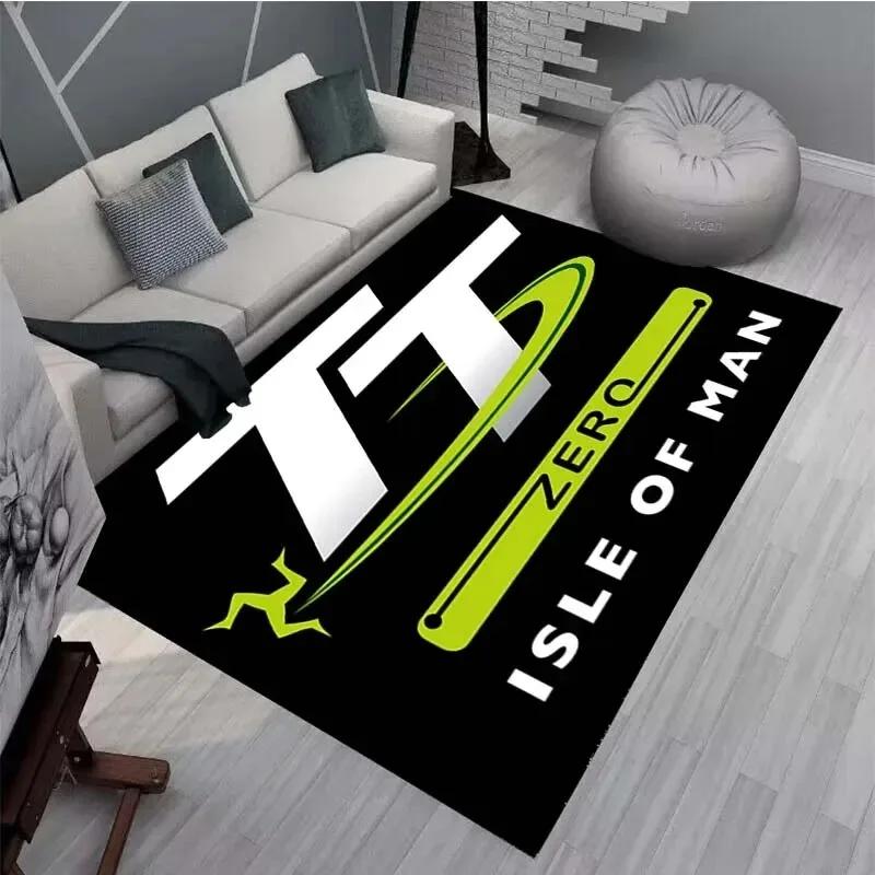 Isle of Man TT Teppiche und Läufer Motorradwettbewerb Teppich Wohnzimmer Schlafzimmer Dekoration Große Fläche Weicher Teppich Kinderzimmer Teppich