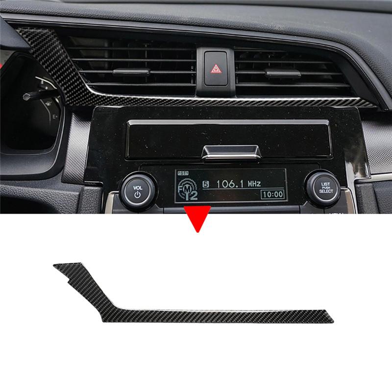 For Honda Civic 10th 2016-2019 Carbon Fiber Sticker  Car Center Console Windows Lifting Control Panel Decoration