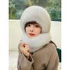 Women real fox fur hat scarf For winter warm top rex rabbit fur hats Lady natural fox fur caps Quality real fox fur scarves